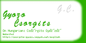 gyozo csorgits business card